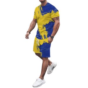 Vêtements de sport d'été Factory Direct Sets Survêtement surdimensionné Ensemble pour hommes Shorts décontractés Vêtements de mode pour hommes Top T-shirt Suits - Product Image 1