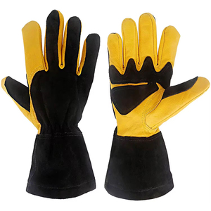 14inch Premium Palm Thumb Index Finger Reinforced Tig Welding <b>Gloves</b> Oil Resistant Heat-resistant Chemical Proof Welder <b>Gloves</b> - Product Image 1