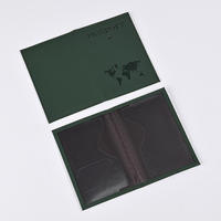 Dompet Kulit Asli Vintage Anti RFID, Tempat Paspor Pendek Terbuka, Kulit Sapi Lapis Atas, Klip Sederhana, Tempat Kartu & ID