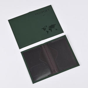 Genuine Leather Vintage RFID Blocking Short Open Passport <b>Holder</b> Top-layer Cowhide Clip Simple Card ID <b>Holder</b> <b>Wallet</b> - Product Image 5
