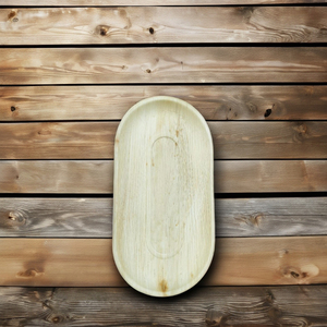 Bandeja para bebé de hoja de palma Areca biodegradable de 22 pulgadas, Platos y platos orgánicos desechables ecológicos resistentes - Product Image 1