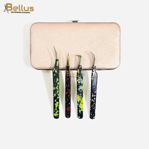 Juego de Pinzas para Pestañas de Volumen con Punta de Fibra Blanca de Marca Privada 45 °   90 °   Herramienta de Extensión para Colgantes con Logotipo Personalizado - Product Image 5