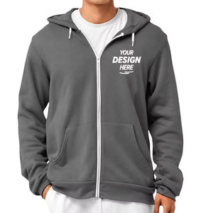 Nouvelle veste zippée confortable de qualité supérieure, modèle vierge pour broderies et impressions personnalisées, idéale pour les sweats à capuche décontractés. - Product Image 1