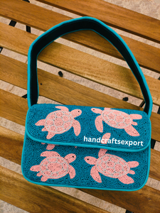 Bolso de Hombro Estilo Boho con Cuentas, Hecho a Mano, de Primera Calidad, para Mujer |   Bordado Casual, Ecológico, Ligero y Duradero - Product Image 1