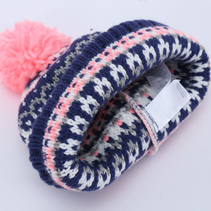 Bonnet en tricot unisexe avec pompon personnalisé de haute qualité, logo brodé, doublure en polaire, bonnet chaud d'hiver avec pompon - Product Image 2