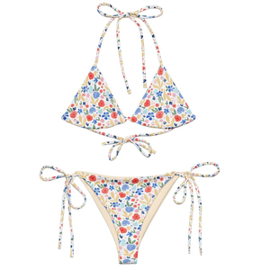 Ensemble de bikini deux pièces de marque de luxe, vêtements de plage avec imprimé sexy et perles pour adultes - Product Image 1