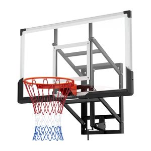 Canestro da basket da esterno a manovella da 54 pollici con tabellone in PC spesso 0,11 pollici per montaggio a parete - Product Image 1