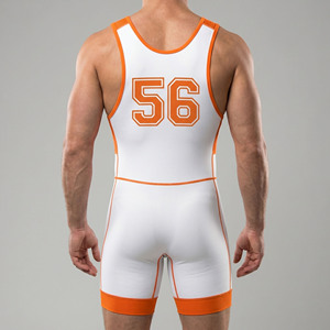 Men Wrestling Mesh Singlet OEM Premium Polyester Wrestling Singlet for Men Sleeveless <b>Compression</b> Wrestling Singlet Men's - Product Image 2