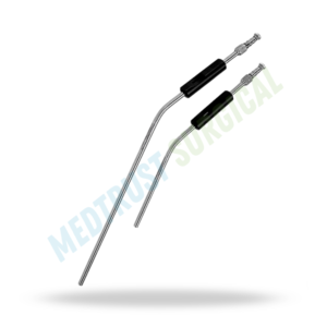 Tubes d'aspiration Asdourian 20FR, instrument chirurgical d'aspiration pour la colonne vertébrale, 5 et 9 pouces, en acier inoxydable courbé, réutilisables - Product Image 3