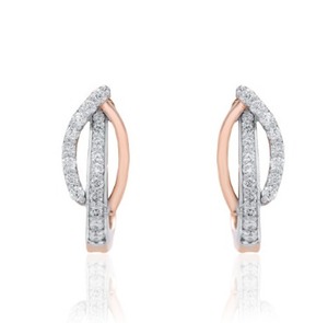 Boucles d'oreilles en or avec diamants naturels de qualité supérieure pour femmes, élégantes, taille brillant ronde, bijoux de mode pour mariée, cadeau - Product Image 3