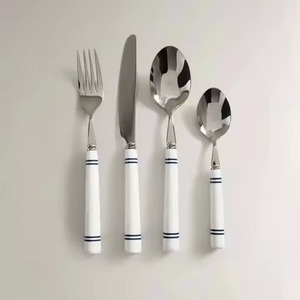 Ensemble de couverts élégants en métal pour salle à manger et cuisine, cuillère, fourchette, couteau en acier inoxydable, ensemble de couverts élégants, vaisselle élégante - Product Image 3