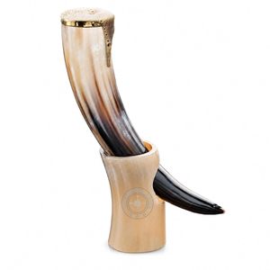 Handmade Viking Drinking Horn Natural Polished Horn <b>Mug</b> Medieval Ale Beer Wine Dishwasher Safe Gift <b>Box</b> Packaging Norse Viking - Product Image 6