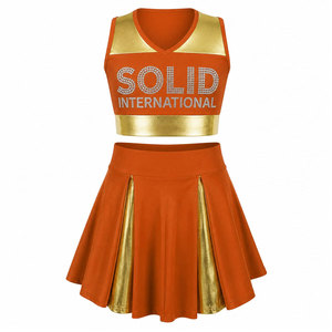 Uniforme de cheerleading de qualité supérieure, tissu résistant à la décoloration, coutures solides, présentation élégante, tenue d'équipe. - Product Image 3
