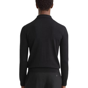 Chemise polo à manches longues de haute qualité personnalisée, 300 g, couleur unie, tissu en coton lourd de qualité supérieure, respirant, élégant - Product Image 4