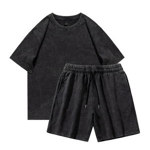 Ensemble personnalisé pour homme, 2 pièces, chemise et short, séchage rapide, 100% coton, streetwear décontracté, imprimé, été, écologique, personnalisez votre propre logo, OEM - Product Image 1