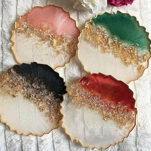 Elegant Festive Resin Coaster Set For Eid Christmas Diwali And Special Occasions With Stylish And Decorative - Product Image 1
