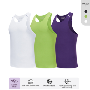 Débardeur de sport réfléchissant respirant à séchage rapide pour homme, 100 % polyester, avec logo frontal, idéal pour l'entraînement et la gym - Product Image 4