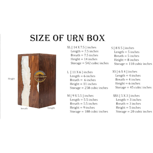 Urne funéraire unique en bois et onyx, artisanale, avec grain de bois naturel et élégante incrustation en pierre d'onyx par AYAANS - Product Image 4