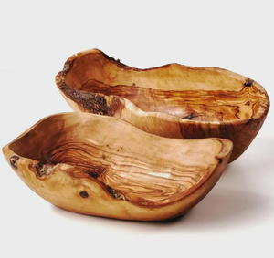 Frutero de Madera de Olivo Premium con Borde Natural, Centro de Mesa Rústico de Madera, Forma de Canoa, Tazón Decorativo Tallado a Mano para Servir Ensaladas - Product Image 3