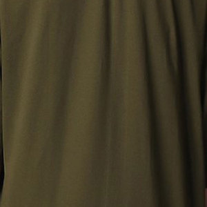 Camiseta Larga Informal Verde Oliva, Manga Corta, Cuello Redondo, Estampado Floral - Product Image 6