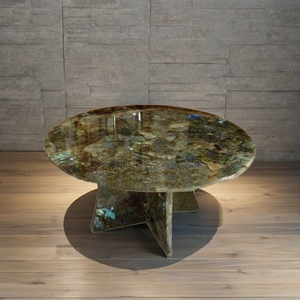 Décoration de table en pierre de labradorite naturelle, artisanale, en forme de cœur, écologique, de luxe, pour la maison, marque SACK Uttar - Product Image 3
