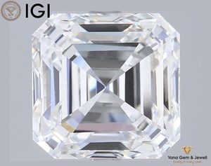 Elegante Corte Asscher con Diamante Cultivado en Laboratorio CVD de 5.01 Quilates, Color F, Claridad VVS2, Certificado por IGI, para Anillo de Compromiso Personalizado - Product Image 1
