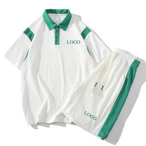 ชุดกีฬาเสื้อยืด กางเกงขาสั้น และเสื้อเชิ้ตผู้ชาย ชุดเซ็ตแขนสั้น ชุดวอร์ม 2 ชิ้น ชุดเซ็ตเปล่า 2 ชิ้น - Product Image 1