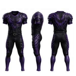 Uniforme de football américain léger et respirant pour hommes adultes, 100% polyester, design personnalisé, édition équipe - Product Image 1