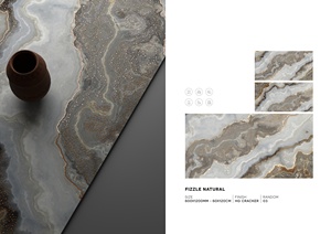 HG Cracker Golden Agate Pattern porcelain 600x1200 interior look for different wall - Product Image 6