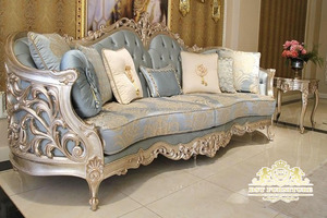 Prévente, meuble de salon avec finition métallique argentée, au Style français classique, offre spéciale, nouvel arrivage - Product Image 2