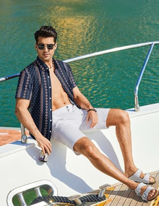 Camisa de playa tropical para hombre, manga corta, estampado hawaiano, informal, con botones, colorida, floral, para vacaciones, camisa de verano - Product Image 3