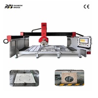 Sierra de Puente CNC de 5 Ejes RBB para Corte de Piedra, Código NC, Programa CAD, Inclinación Automática 85° °   Losa de Mármol de Cuarzo Sinterizado