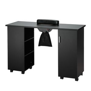 Tavolo da Manicure Mobile con Aspiratore Elettrico e 8 Ruote (4 Bloccabili), 3 Sacchetti per la Polvere - Product Image 6