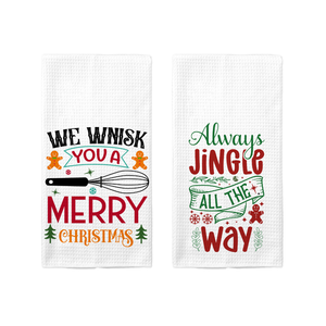 Super Absorbent Microfiber <b>Waffle</b> Weave Square Dish Cleaning Cloth Quick-Dry White Sublimation Kitchen Tea <b>Towel</b> MSY - Product Image 5