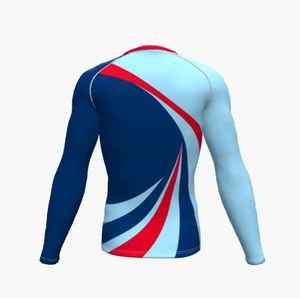 T-shirt de compression à manches longues pour homme personnalisé, numéro 99, impression par sublimation, séchage rapide, polyester, haut de sport - Product Image 3