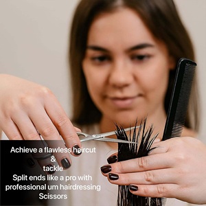 Ciseaux de barbier en acier inoxydable - Ciseaux à cheveux multi-usages tranchants pour salon, hommes et femmes - Product Image 2