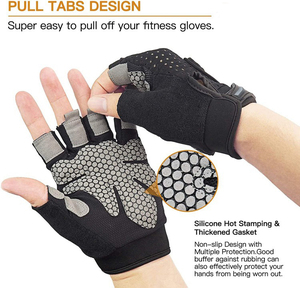 Gants de fitness professionnels demi-doigts pour musculation, haltérophilie, unisexe, antidérapants, respirants, vente en gros, nouveauté 2026, personnalisables - Product Image 5