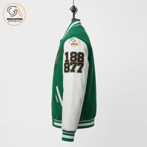 High-Quality Wholesale Glossy Satin FAMU Bomber <b>Jacket</b> Custom Snap Front Striped Rib Varsity Outerwear - Product Image 3