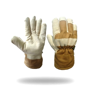 Leather Safety Work <b>Gloves</b> Anti Slip Cut Pair Ambidextrous Design Waterproof with Your Company Logo - Product Image 2