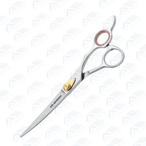 Tijeras de Peluquería Canina Curvas para un Recorte Preciso, Tijeras Profesionales de Acero Inoxidable con Curvatura Superior e Inferior - Product Image 5