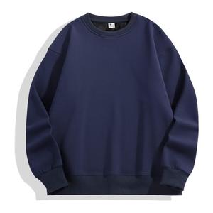 เสื้อสเวตเชิ้ตคอกลมสีพื้นสำหรับผู้ชาย ทรงปกติ ผ้าถัก 100% คอตตอนออร์แกนิค สวมใส่สบายในฤดูหนาว บริการ OEM แบบดิจิทัล - Product Image 1