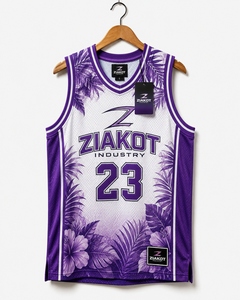 Venta al Por Mayor Directa de Fábrica, Jersey de Baloncesto Personalizado Más Vendido en Rojo y Negro con Rayas Blancas y Negras - Product Image 2
