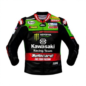 เสื้อแจ็คเก็ตมอเตอร์ไซค์หนังจิงโจ้แบบสั่งทำพิเศษ Jonathan Rea WSBK Rawasaki MotoCP สำหรับแข่งรถ/ชุดแจ็คเก็ตสำหรับสนามแข่ง - Product Image 1