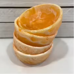 ชามสลัด/อาหารสัตว์เลี้ยง วินเทจ เรซิ่น ปลอดสาร BPA ใช้กับไมโครเวฟได้ ลายหินอ่อน ขนาดใหญ่ สไตล์จีนโบราณ - Product Image 5