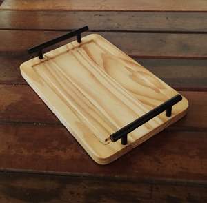 Bandeja de madera maciza artesanal de calidad de exportación para servir desayuno, bandeja de cocina para uso en el hogar, oficina o cafetería, en grandes cantidades. - Product Image 5