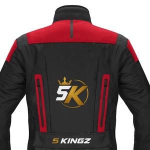 Chaqueta de Motociclismo para Hombre Negra y Roja, Ropa de Motociclista para Turismo y Aventura, Logotipo Personalizado, Prenda Textil, Producción OEM - Product Image 5