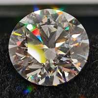 Berlian Bulat Bundar Buatan Laboratorium, Kejernihan VS1, Potongan Luar Biasa, Fancy Light, untuk Pembuatan Perhiasan Cincin Tunangan