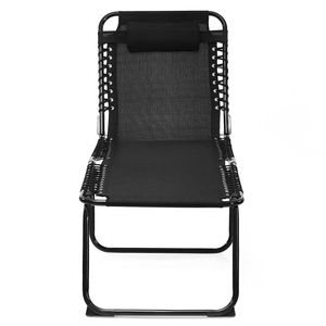 Chaise longue de plage réglable avec design surélevé et coussin, mobilier de patio durable, capacité de 265 lb, facile à plier et à ranger - Product Image 1