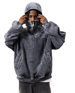 Sudaderas con Capucha Unisex con Cierre y Logotipo Personalizado, de Alta Calidad, 100% Algodón Felpa, Talla Grande, Bordado 3D, Lavado a la Piedra, Transpirables, Invierno, 360g - Product Image 1