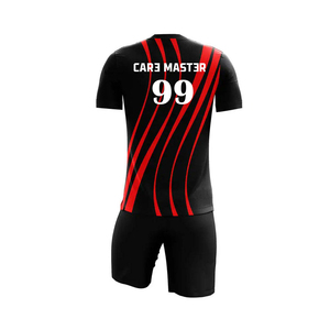 เสื้อฟุตบอลยอดนิยม ดีไซน์ล่าสุด โลโก้สั่งทำ ชุดฟุตบอล โพลีเอสเตอร์ 100% แห้งเร็ว ยืดได้สี่ทิศทาง รับผลิตแบบ OEM - Product Image 3